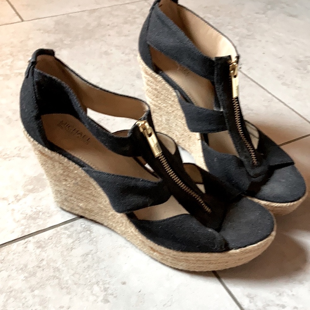 Wedge strappy summer heels